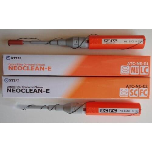 Free Shipping 2pcs/lot NTT-AT Neoclean-E ATC-NE-E1 LC/MU 2.5mm and ATC-NE-E2 SC/ST/FC Fiber Optic Smart Cleaner Pen
