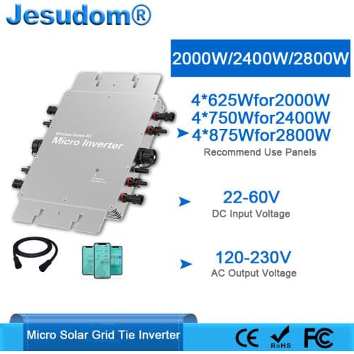 Wireless Series-R3 Micro Inverter 2000W 2400W 2800W INTELLIGENT Lot MONITORING SYSTEM Built-in WiFi Data Terminal
