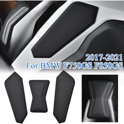 For BMW F750GS F850GS 2017 2018 2019 Motorcycle Anti slip 3M sticker Tankpad Tank Protective Pad Side Knee Grip Protector Black