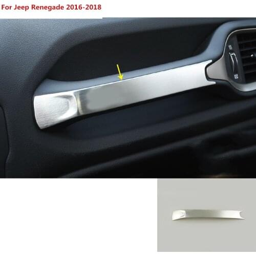 For Jeep Renegade 2016 2017 2018 car cover trim Stainless steel right console glove box control dashboard handle panel hood 1pcs
