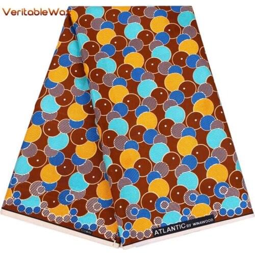 Ankara Africa printed fabric real wax patchwork sewing dress artwork accessory 100% polyester crafts materials 1Yard cheap price