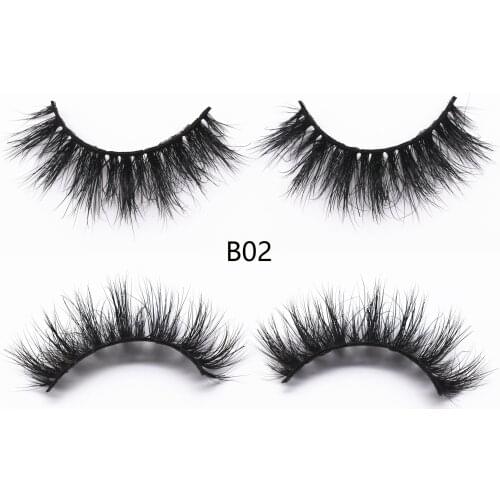 KEKEBAICHA Fluttery Wispy Lashes 3D Mink Lashes Mink False Eyelashes Round Shape 15mm Full Strip Eyelashes Makeup Mink Eyelashes