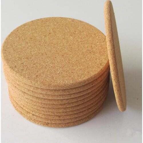 Classic Round Plain Cork Coasters Drink Wine Mats Cork Mats Drink Wine Mat for wedding and party gift LX8102