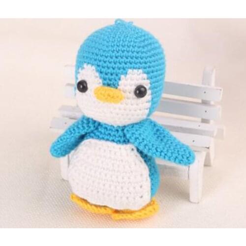Penguin Doll Crochet Kit Amigurumi DIY Craft Project with Materials and Instruction