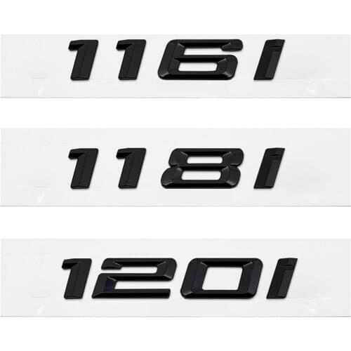 Easy to Paste Car Styling 3D Metal Sticker 116l 118l 120l Car Rear Trunk Emblems Number Letter Logo for BMW 1 Series