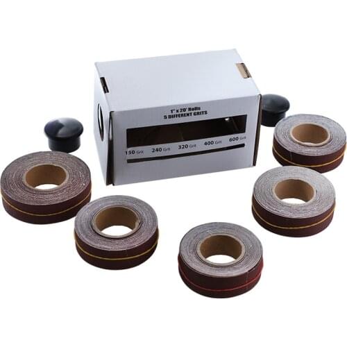 Newest 5 Roll Grit Sandpaper Dry Grinding Emery Sanding Belt Drawable Sand Paper 6M