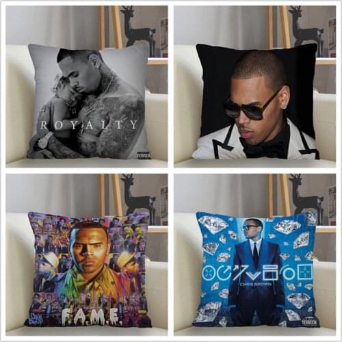 Musife New Custom Chris Brown Pillowcase Sofa Decorative Cushion Cover Pillowcase Home Decor Drop Shipping Wholesale