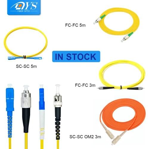 OM2 SC to SC FC to FC Fiber Optic Patch Cord Jumper Cable SM Simplex Single Mode Optical cable for Network 3m 5m