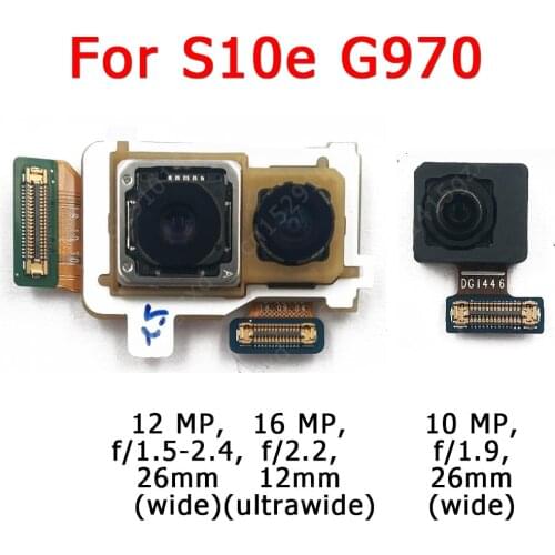 Original Front and Rear Back Camera For Samsung Galaxy S10e G970 Main Facing Camera Module Flex Replacement Spare Parts