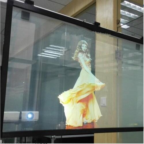 HOHOFILM 152cmx50cm Transparent Rear Projection Film Rear Projection PET Materia Film Holographic High Quality Screen