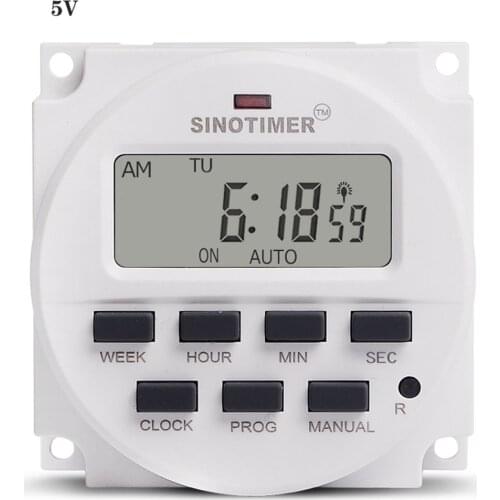 SINOTIMER TM618sH Interval Power Supply 7 Days Weekly Programmable Digital Electronic Lighting Daily Timer Switch