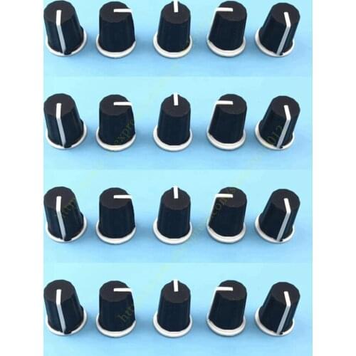 20PCS Replace DJM800 900 2000 NXS,Black EQ Rotary Knob - DAA1176 DAA1305 BLACK