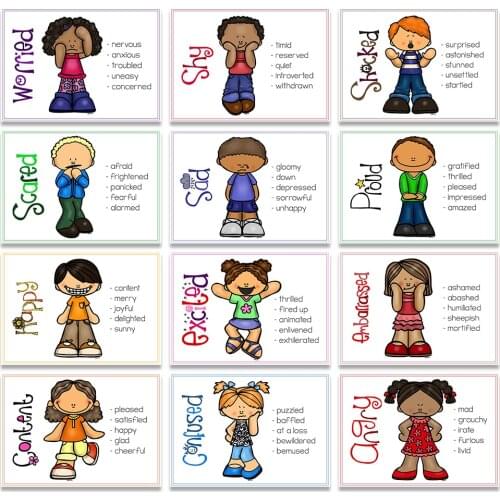 9Pcs English Poster Classroom Rules A4 Big Cards Kindergarten Early Education Good Habits Good Manners Wall Decoration Toys Kids