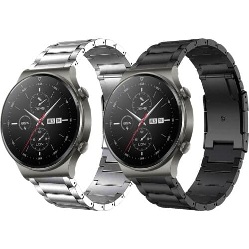 Titanium Strap For Huawei Watch GT2 Pro Band for Watch GT2 46mm 2e & Magic Watch Watchband Metal Steel Clasp Bracelet Wristband