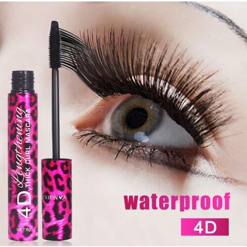 4d Silk Fiber Lash Mascara Long Curling Mascara Makeup Eyelash Black Waterproof Fiber Mascara Eye Lashes Makeup