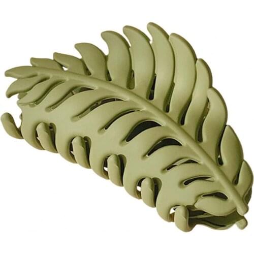 Hair Claw Clip Easy to Use Leaf Shape Matte Smooth Fasten Tightly Hair Clamp for Daily Wear