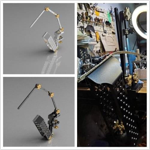 Aluminum alloy Hand Stitching Leather Craft Lacing Sewing Pony Horse Clamp for Leathercraft Sewing DIY Table Desktop Tool