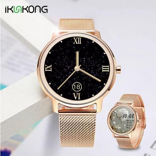 2021 New Ladies Smart watch heart rate Blood pressure Monitor sports Ladies smart watch activity tracker Men For Android IOS+Box