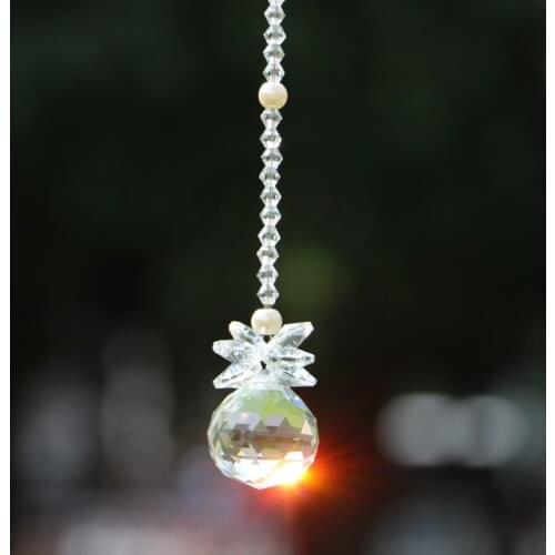 1PCS Glass Crystal Feng Shui 20mm 30mm 40mm Ball Prism Pendant Hanging Chandelier Decor Wedding Window Ornament