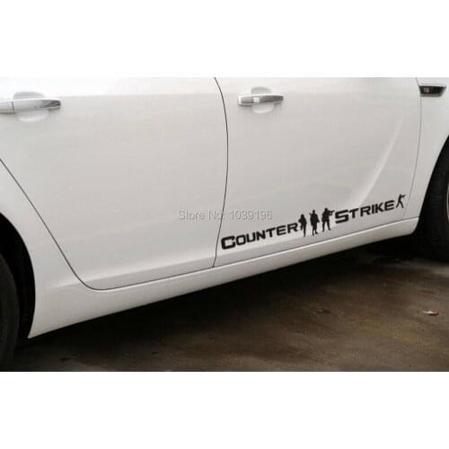 10 x Hot Selling Design Car Styling CS Games Counter Strike Car Door Whole Body Stickers Creative Pattern Vinyl Decals