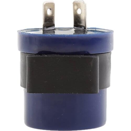 2 Pcs Motor Motorbike Blinker Electronic Flasher Relay Flash Beeper 6-12V 2 Pin For Honda Kawasaki Suzuki For Yamaha Etc