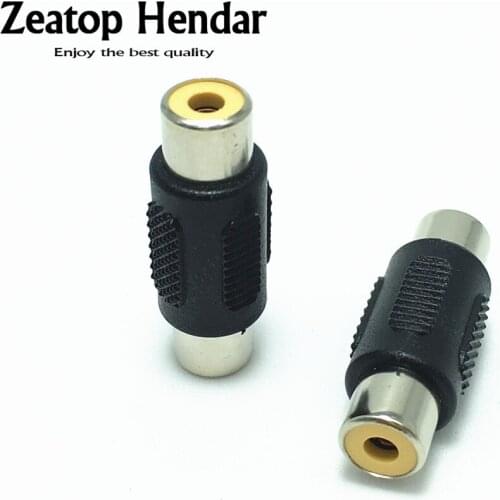 2Pcs RCA Female to Female Audio Video Coupler Joiner Barrel Adapter Connector