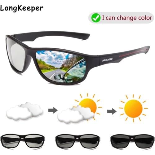 2020 Photochromic Polarized Sunglasses Men Square Sun Glasses Women Color Change Glasses Classic UV400 Chameleon Eyewear Driving