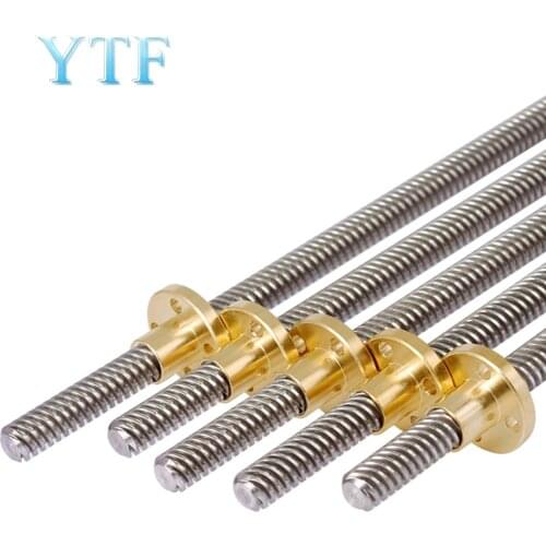 3D Printer CNC THSL-500-8D Length 100/150/200/250/300/400/500mm T-type Stepper Motor Trapezoidal Lead Screw 8MM Thread T8