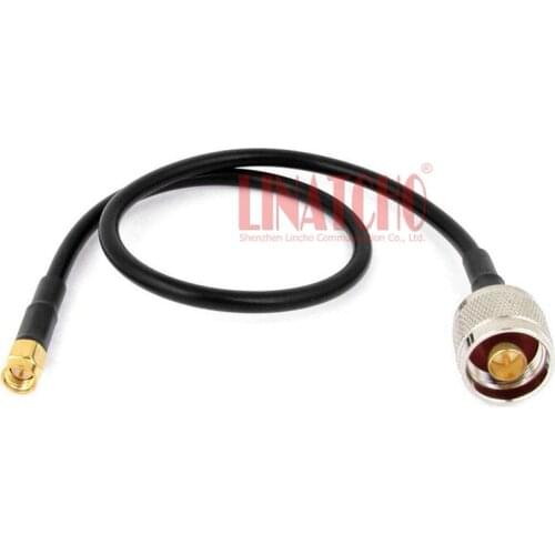 50CM coaxial RG58U antenna connecting cable SMA male to N male connector jumper cable