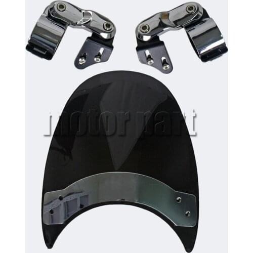 9'' Windscreen For Harley Davidson Softail Custom FXSTC FXST Low Rider Custom FXLR FXRS Super Glide II FXR Motorcycle Windshield
