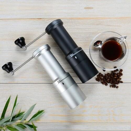 Aluminum Manual Coffee grinder Stainless steel Burr grinder Conical Coffe bean miller Manual Coffee Milling machine