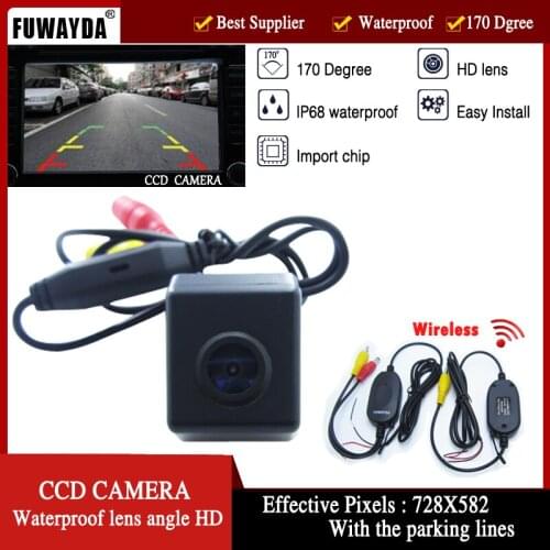 FUWAYDA Car Rear View camera Waterproof 170 Degree Wide Angle Reverse Backup CCD Car Rearview Camera for BUICK Enclave 2004-2010