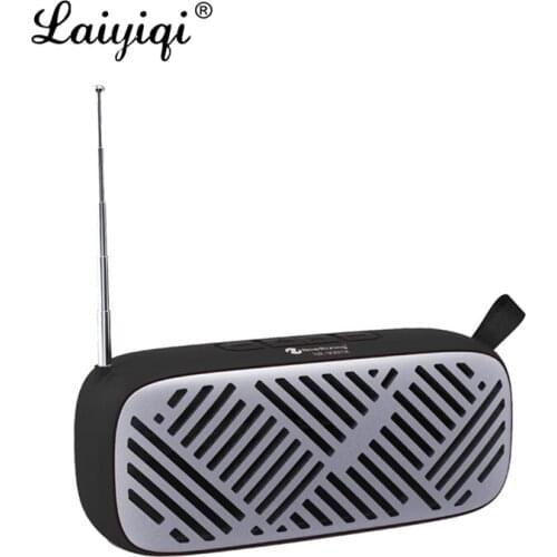Laiyiqi BT speakers antenna altavoz bluetooth con radio FM portable leather belt USB Handsfree call bafles de sonido bocina 2021