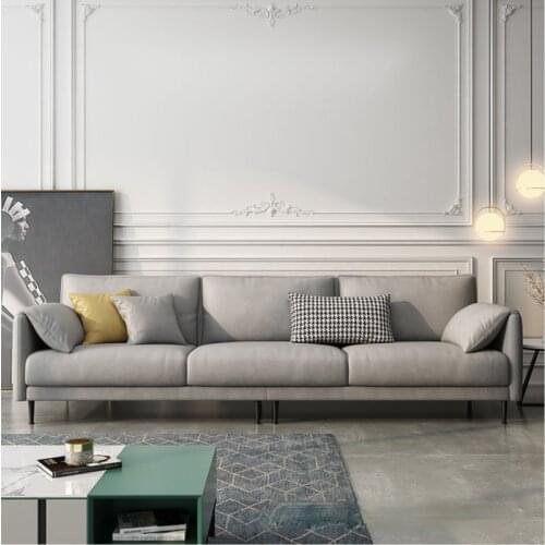 Sofa northern Europe simple modern straight three four living room latex down