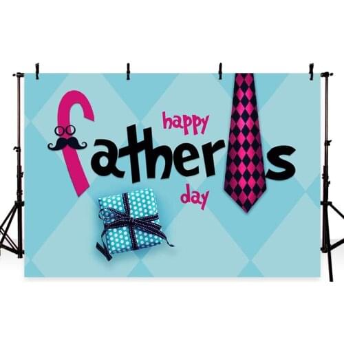 Photography backgrounds blue wall red tie backdrops for happy fathers day customized gifts box photo background backdrop family