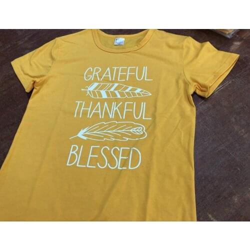 Summer Girl Clothing high quality cute tee grateful thankful blessed T-Shirt Gift Funny Aesthetic Tops Popular Hipster t shirt