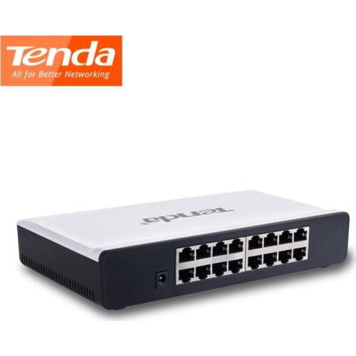 Tenda S16 16-Port 10/100 Desktop Switch Fast Ethernet Network Switch LAN Hub/ Full or Half duplex Exchange 3.2Gbps For Home Use