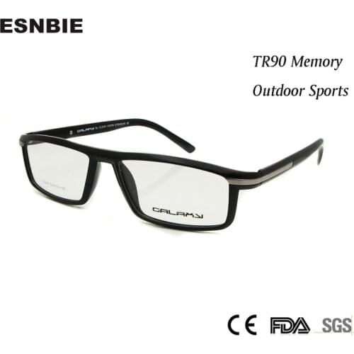 ESNBIE NEW Mens Prescription Eyewear Optical Glasses TR90 Eyeglasses Frame Men oculos de grau Clear Lens