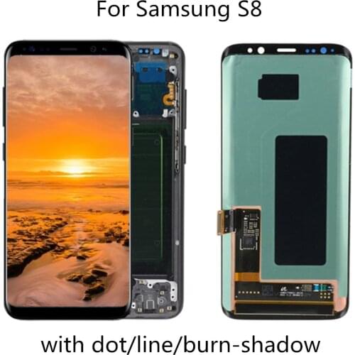 Original With Defect AMOLED 5.8'' For Samsung Galaxy S8 SM-G950 G950F LCD Display with Touch Screen Digitizer Assembly No Frame