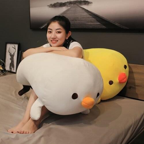 40/60/90cm Cute chick Pillow 3in1 Chicken Cushion Plush Toy holding sleeping Doll super soft Birthday Gift For kids high quality