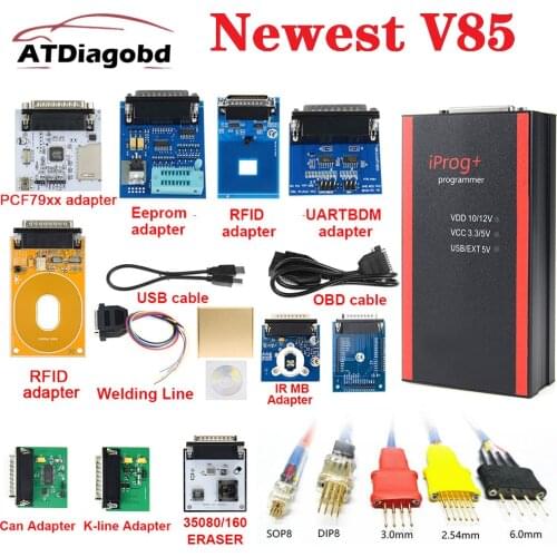Best Quality V85 Iprog+ Key Programmer Support IMMO + Mileage Correction + Airbag Reset Iprog Pro Till 2019 Replace Carprog