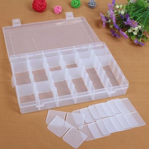 Transparent 36 Grid Storage Box Organizer Case Cajas Organizadora Storing Plastic Box Jewelry Beads Pill Screw Organizador