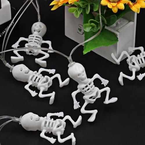 Halloween Pumpkin Lantern LED Glowing Pumpkin Lantern String Hanging String Skull Lamp String Bar Secret Room Dress Up Props