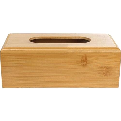 Vintage Tissue Paper Storage Box Wood/ PU Leather Table Napkin Case Cover Holder for Home Car Shop Cafe