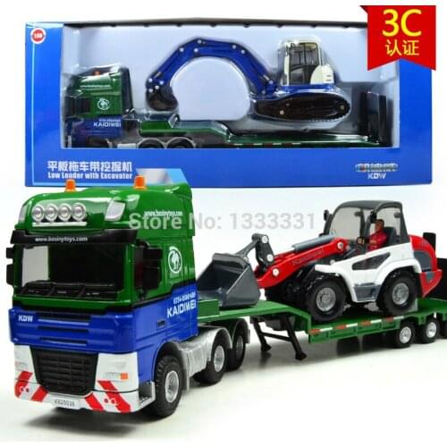 High quality big size high quality alloy Engineering Vehicle model Wholesale children toy cars- platform truck 1:50 in box