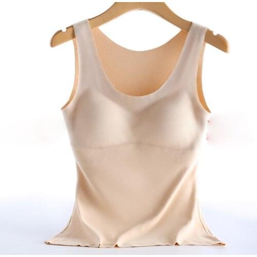 Women 2021 Autumn Winter Fashion Solid Color Thermal Vest Tops Female Slim Sleeveless Tops Ladies Ladies O-neck Tanks Tops E127