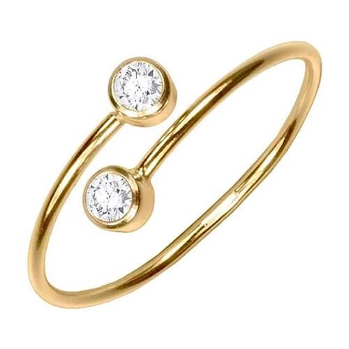 CANNER Double Drill Opening Ring 100% 925 Sterling Silver Anillos Gold Rings For Women Luxury Fine Jewelry Wedding Rings Bijoux
