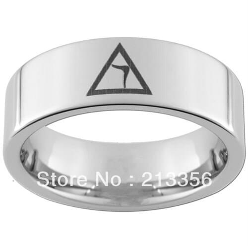 10PCS/LOT FREE SHIPPING!USA WHOLESALES CHEAP PRICE 8MM WOMEN&MENS HIS OR HER MASONIC 14TH DGREE TUNGSTEN WEDDING BAND RINGS