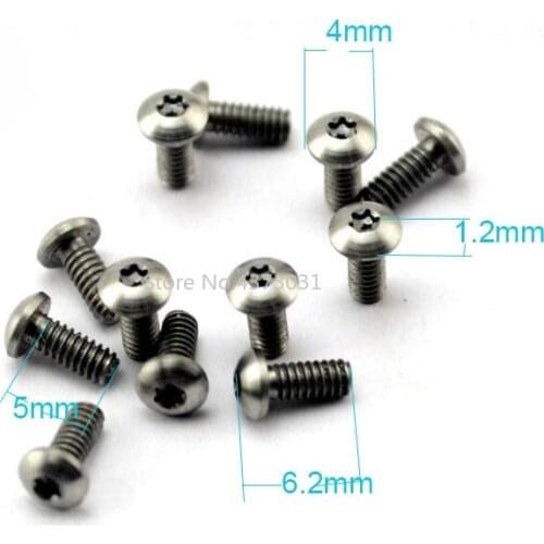 10pieces M2.1 Knife screw Stainless steel T6 Plum blossom nut t6 torx screw for knife