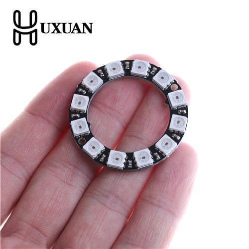 12Bit WS2812B 5050 RGB LED + Integrated Driver Module For Arduino RGB LED Ring High Quality